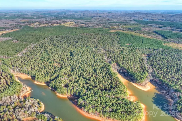 a view of a lake with a city