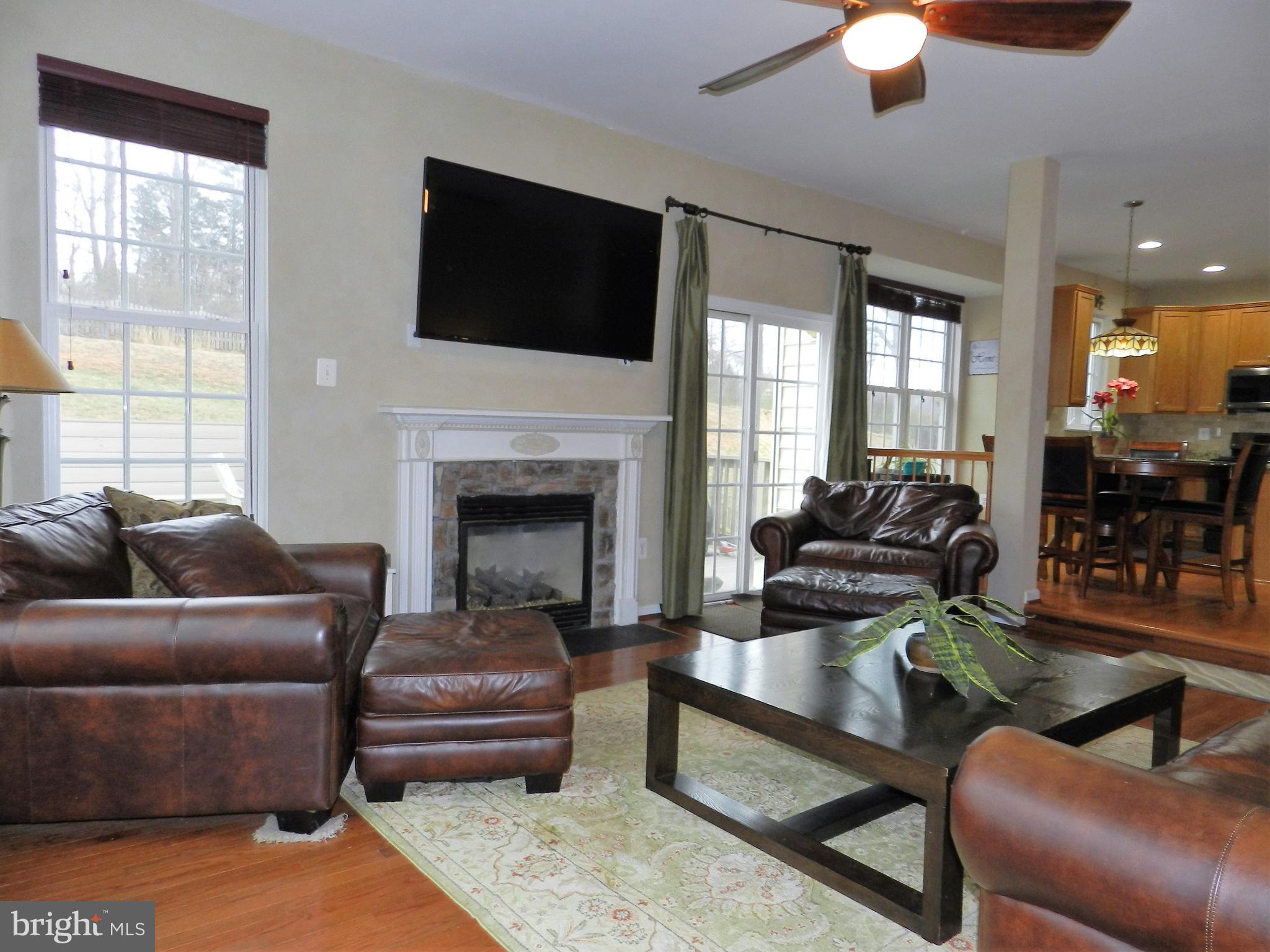 479 Blossom Tree Road Culpeper, VA 22701 - Photo 7 of 30 a living room with furniture a flat screen tv and a fireplace