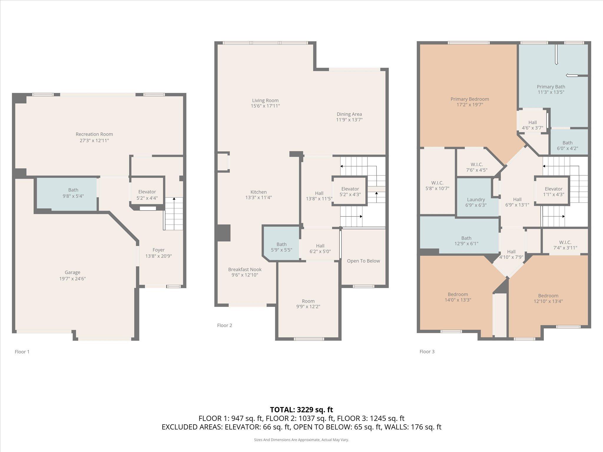 604 Northeast Francesca Lane Boca Raton, FL 33487 - Photo 58 of 58 01-With dimensons all floors