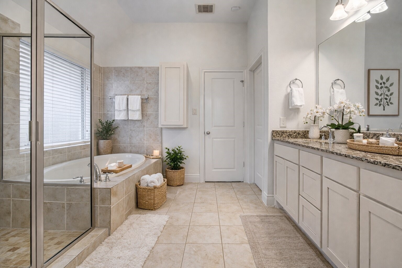 6614 Rising Hills Lane Sugar Land, TX 77479 - Photo 24 of 28 a bathroom with a tub sink and mirror