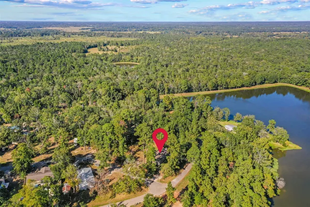 a view of a lake with a mountain in the background