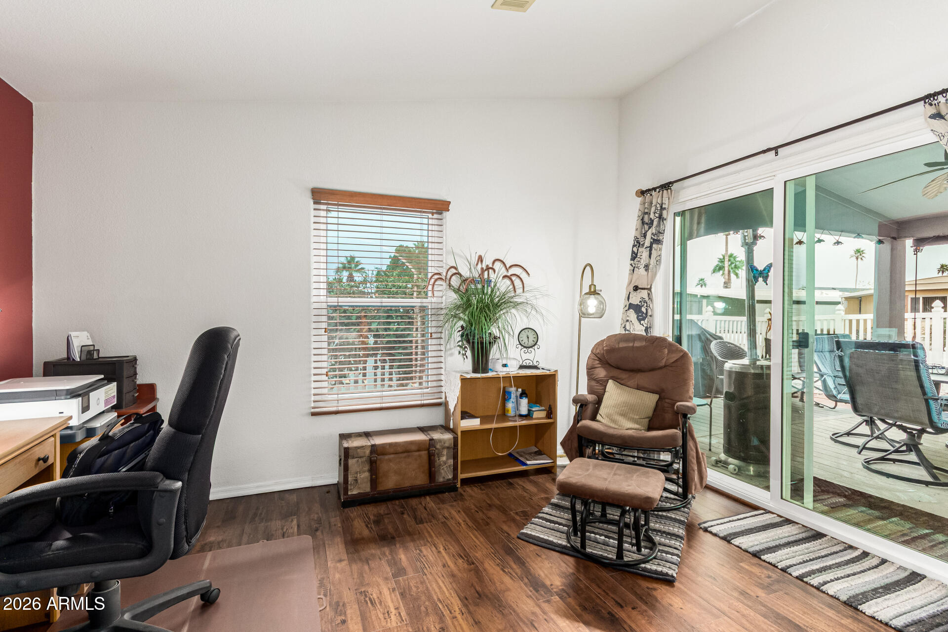 201 South Greenfield Road, Unit 90 Mesa, AZ 85206 - Photo 18 of 32 a view of a workspace with furniture and a window