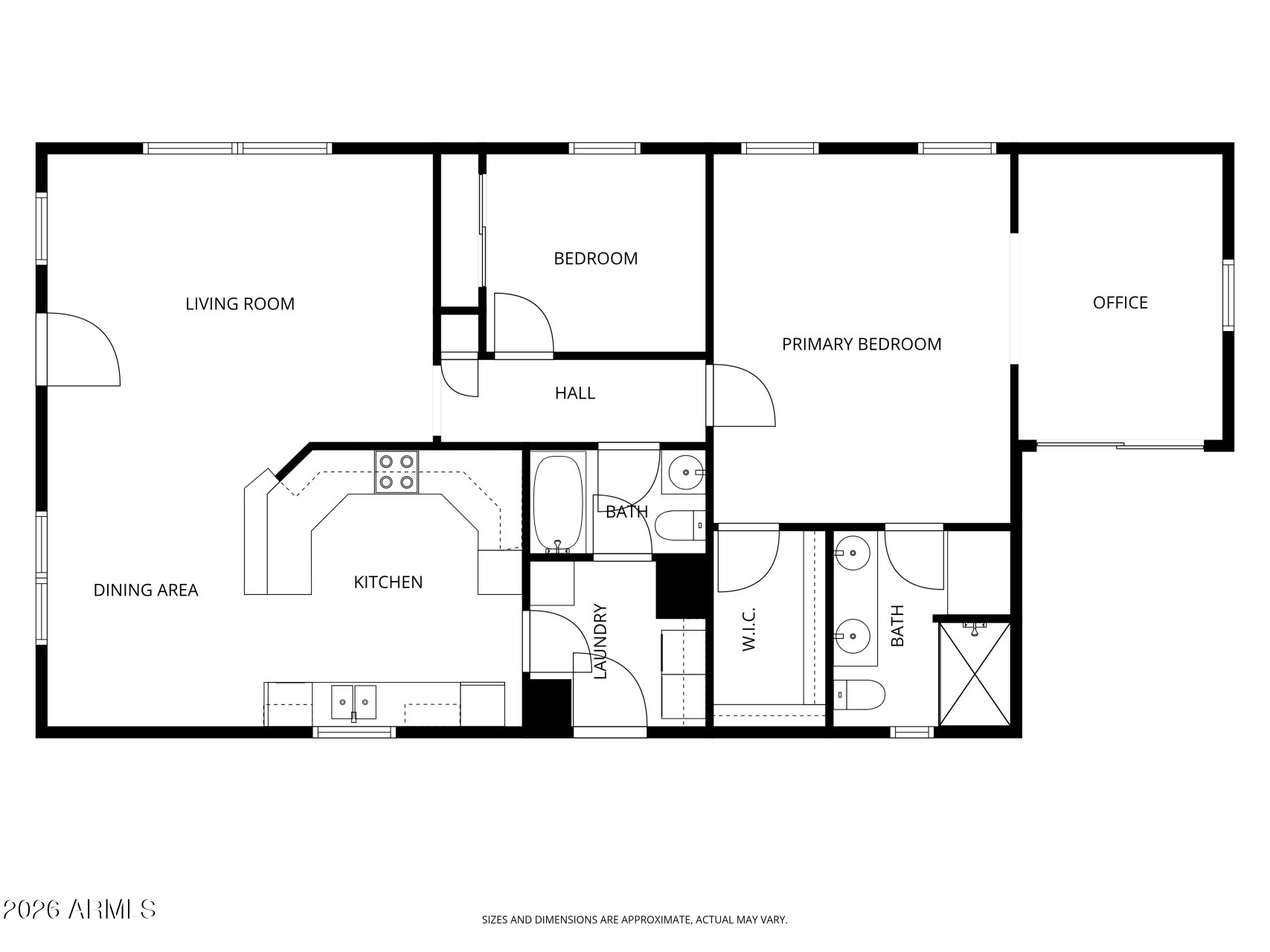 201 South Greenfield Road, Unit 90 Mesa, AZ 85206 - Photo 32 of 32 a picture of a floor plan