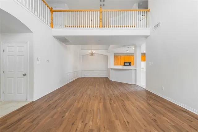 a view of entryway with wooden floor