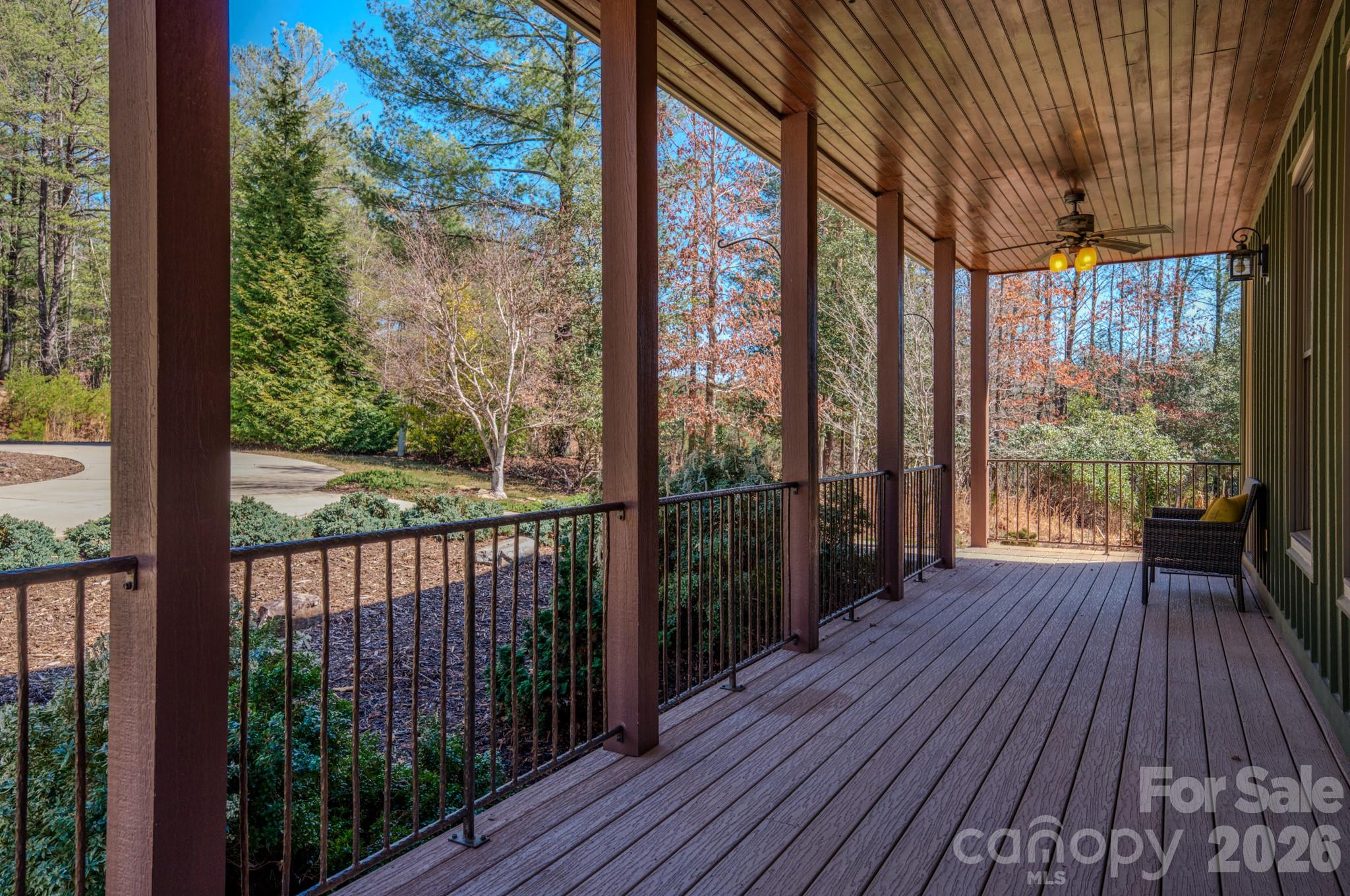 4836 Stream Side Lane, Unit 18 Morganton, NC 28655 - Photo 29 of 46 a view of a balcony with wooden floor