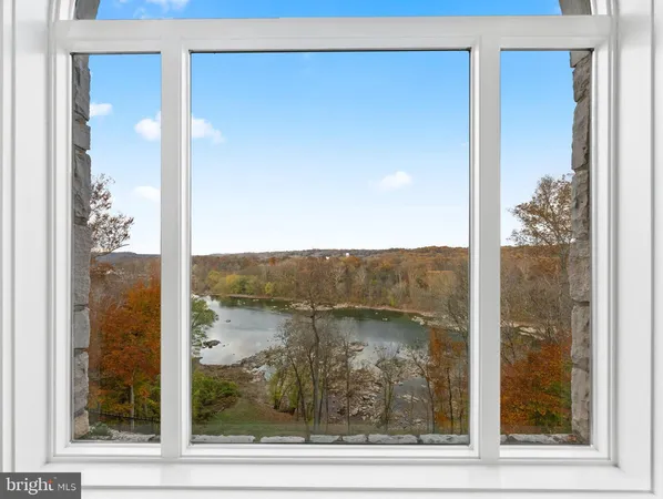 a view of a glass door