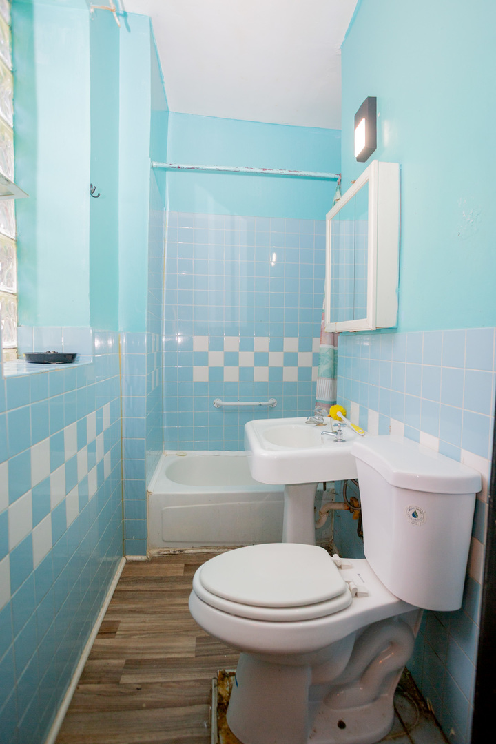 6049 South Champlain Avenue Chicago, IL 60637 - Photo 30 of 46 a bathroom with a sink a toilet and shower