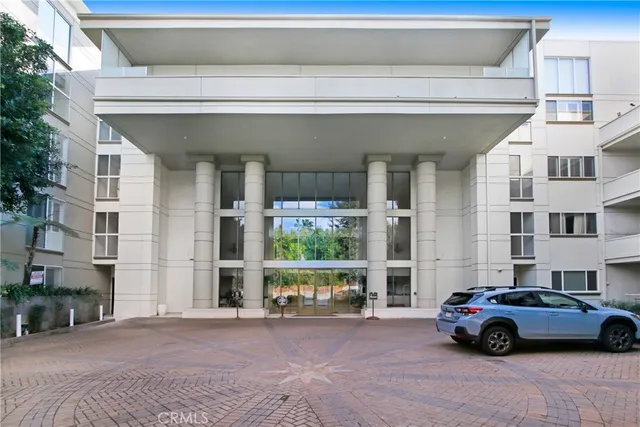 a car parked in front of a building
