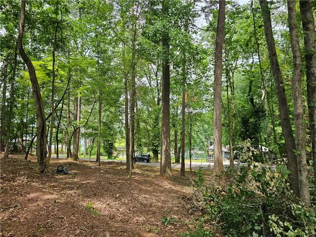 a view of outdoor space and trees