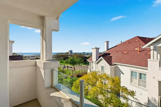 a view of a house with a balcony