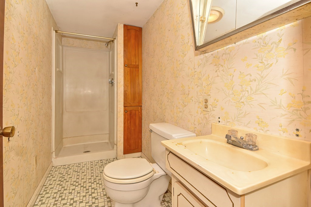 76 Brook Street Holliston, MA 01746 - Photo 28 of 31 a bathroom with a sink a toilet and shower
