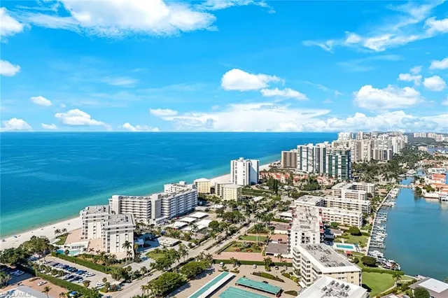 a view of a city with ocean