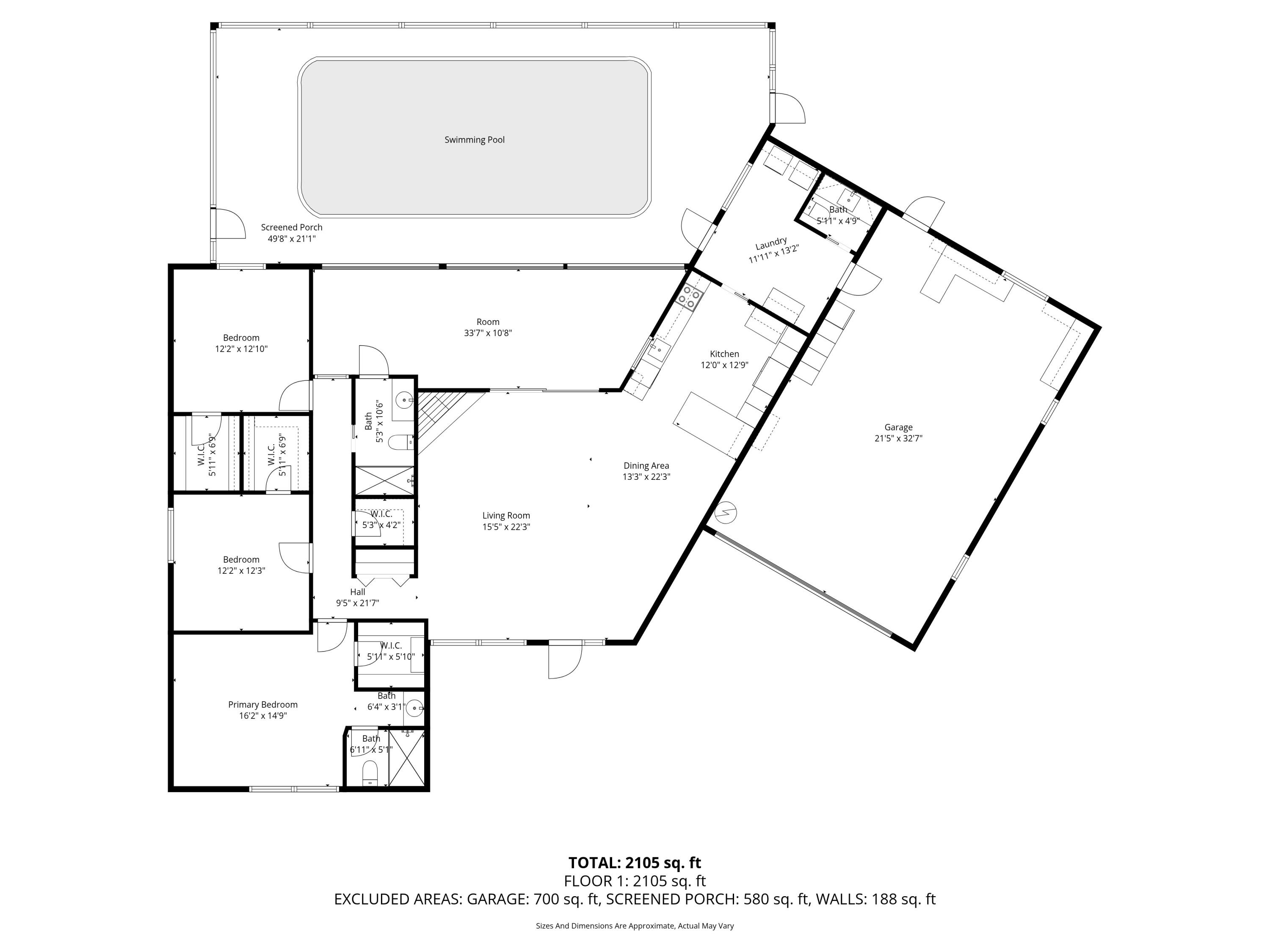 1360 Southwest Albatross Way Palm City, FL 34990 - Photo 75 of 75 Floorplan W_ Garage