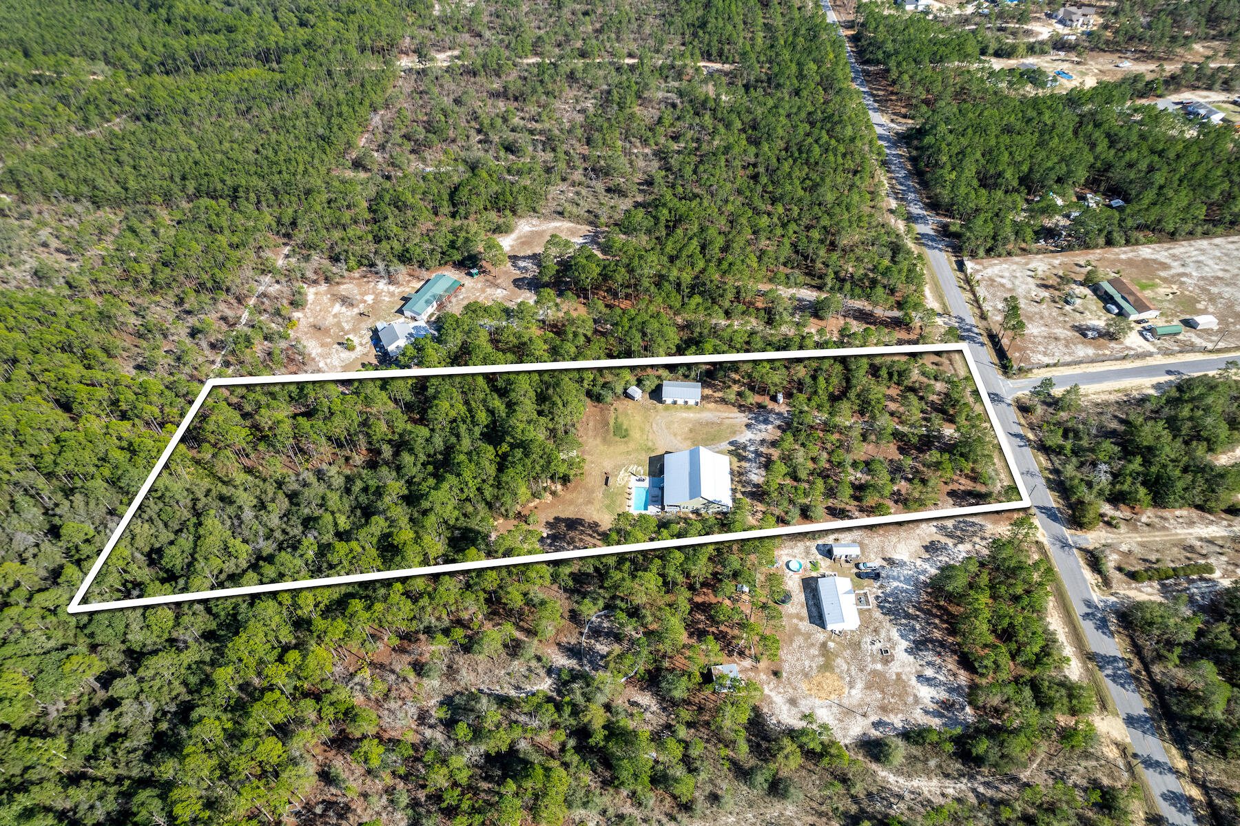 453 Don Graff Road Freeport, FL 32439 - Photo 42 of 59 a view of a yard from a balcony