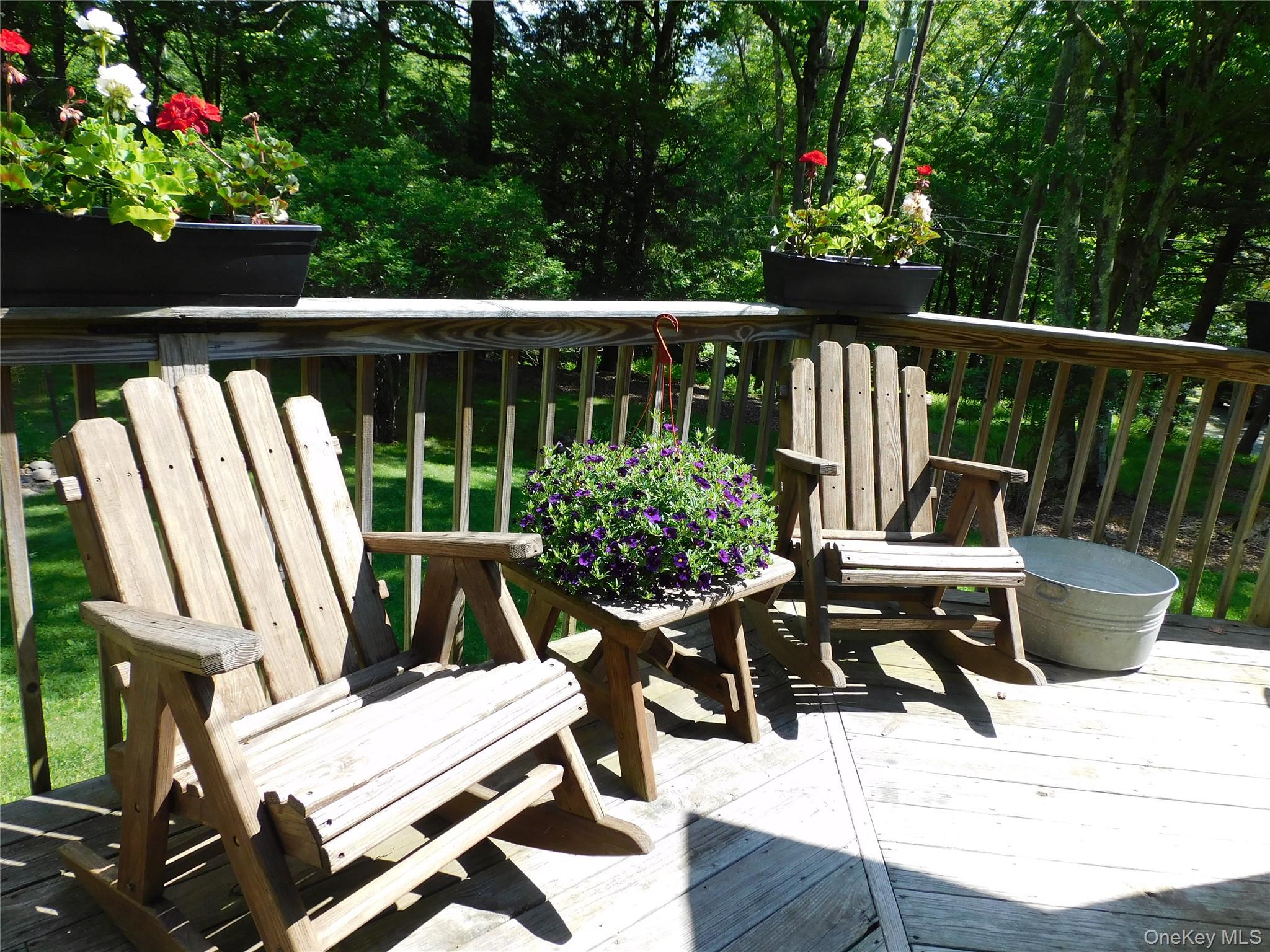18-20 Church Road Mountain Dale, NY 12763 - Photo 8 of 20 a view of balcony with wooden floor and outdoor seating