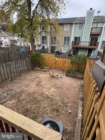a view of backyard of house