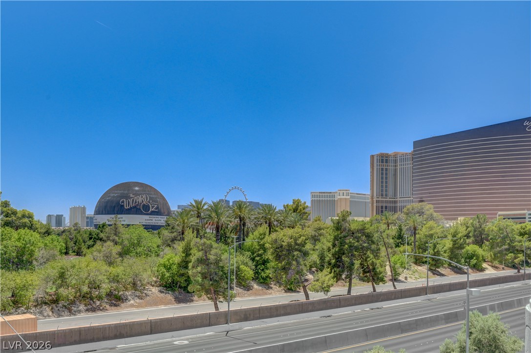 360 East Desert Inn Road, Unit 402 Las Vegas, NV 89109 - Photo 40 of 40 Vistas of the city skyline, including notable architectural landmarks, define this urban landscape.
