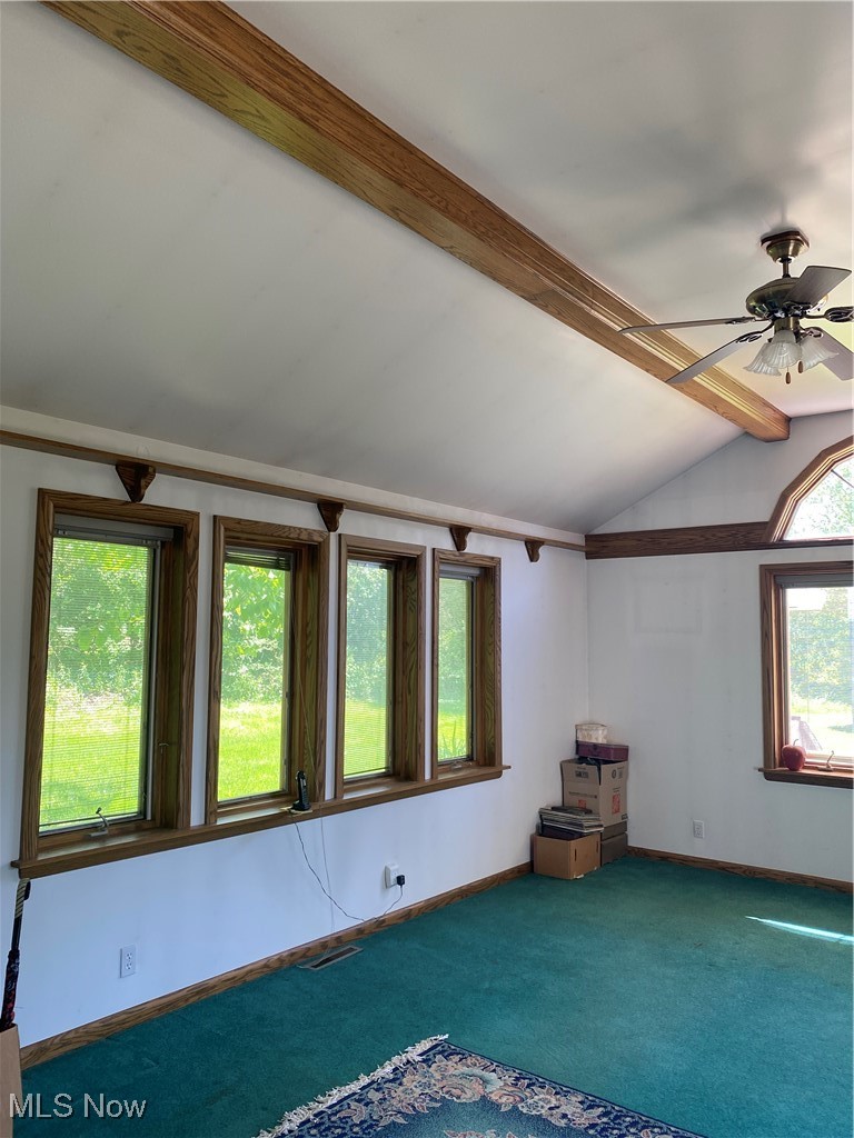 30173 Georgetown Road Salem, OH 44460 - Photo 20 of 23 Carpeted empty room featuring ceiling fan and baseboards