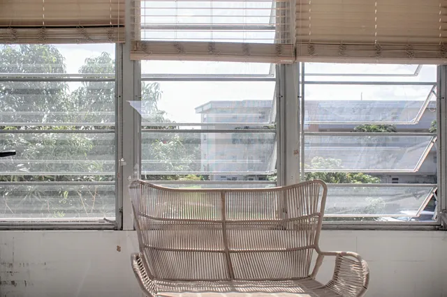 a room with a window