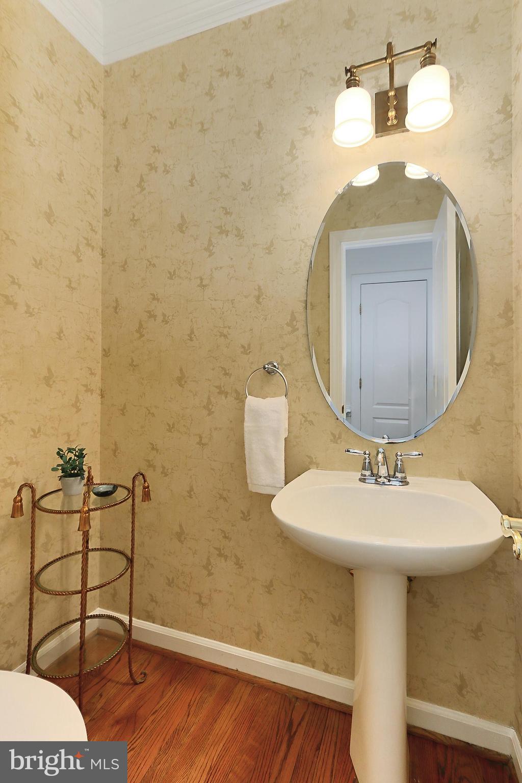 132 Rees Place Falls Church, VA 22046 - Photo 30 of 66 a bathroom with a sink a mirror and a toilet