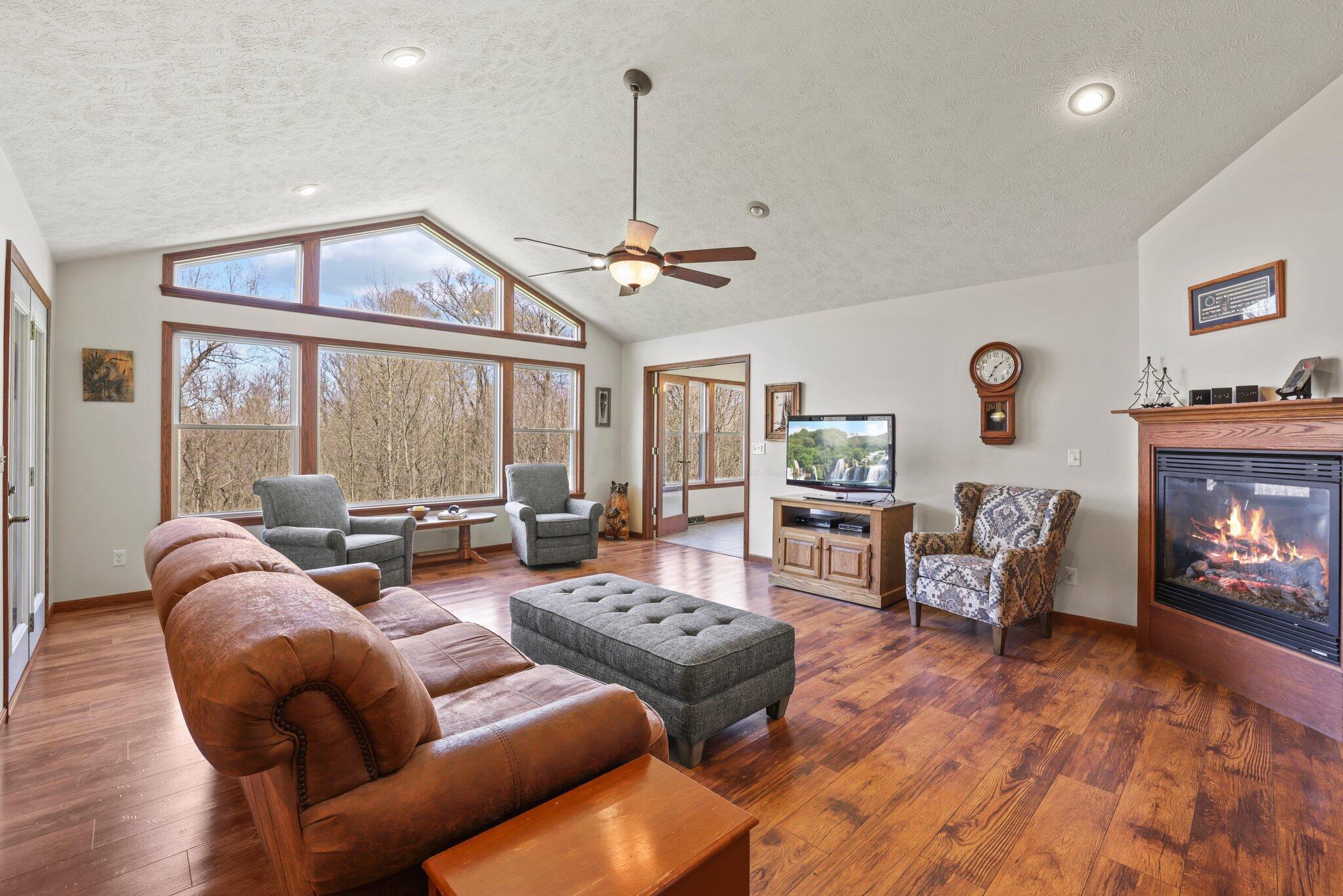 2163 Kerr Road Lucas, OH 44843 - Photo 12 of 64 Great Room WOW! Stunning Views!