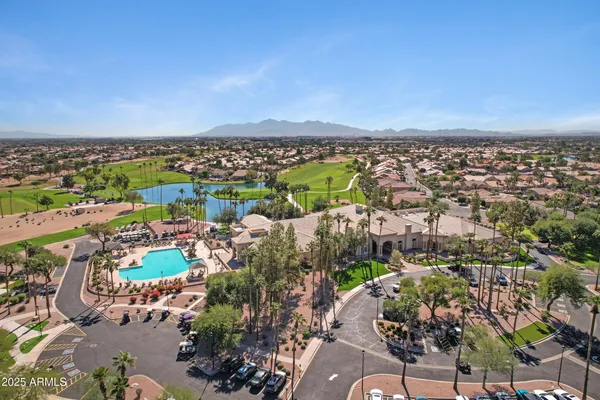 an aerial view of a city with lots of residential buildings