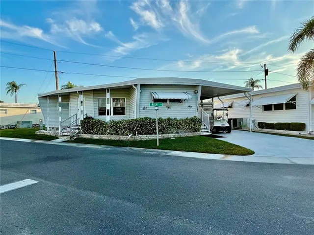 a view of a house with a patio