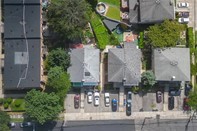 an aerial view of multiple house