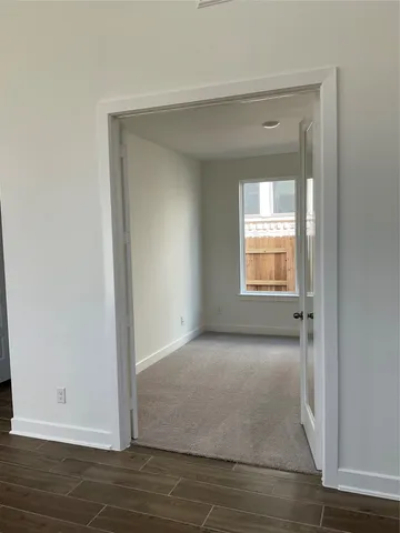 an empty room with a window