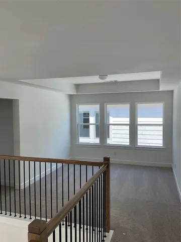 an empty room with closet