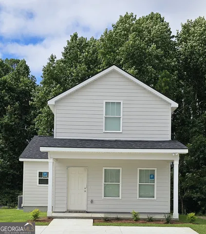 a front view of a house