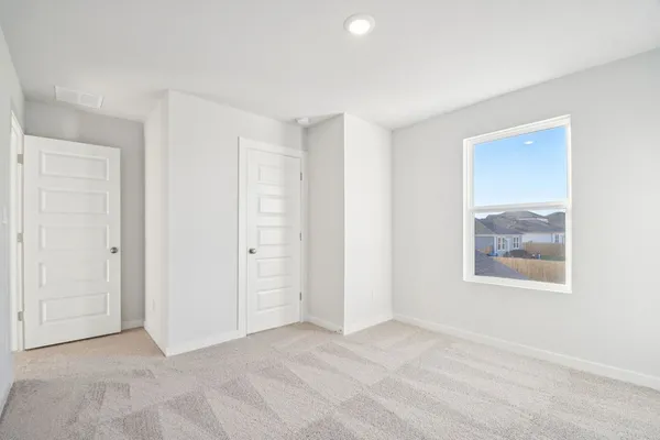 an empty room with a window