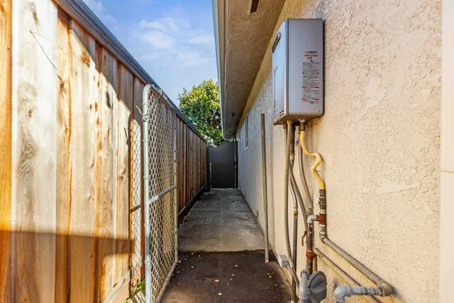 a view of hallway with stairs