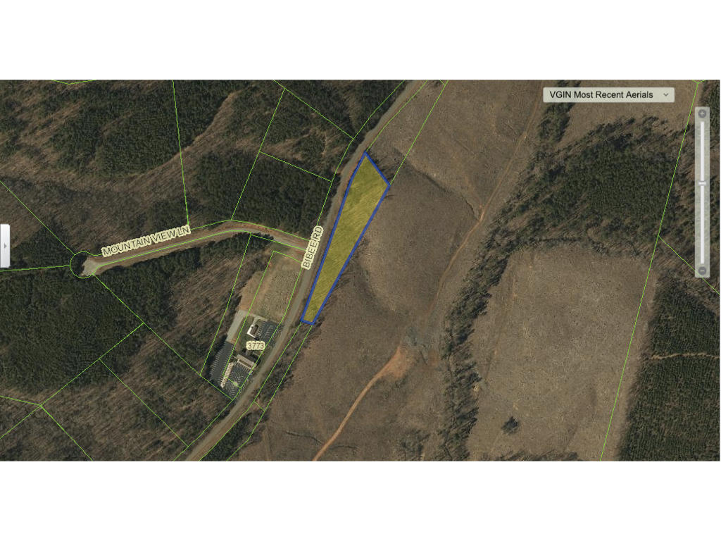 Overhead view of property