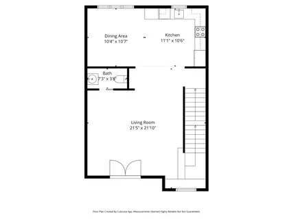 a picture of a room with a white wall and a painting