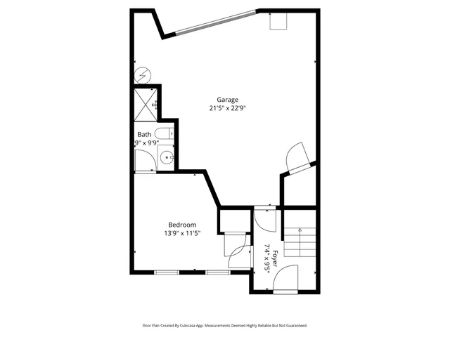 a picture of a bench in front of a door