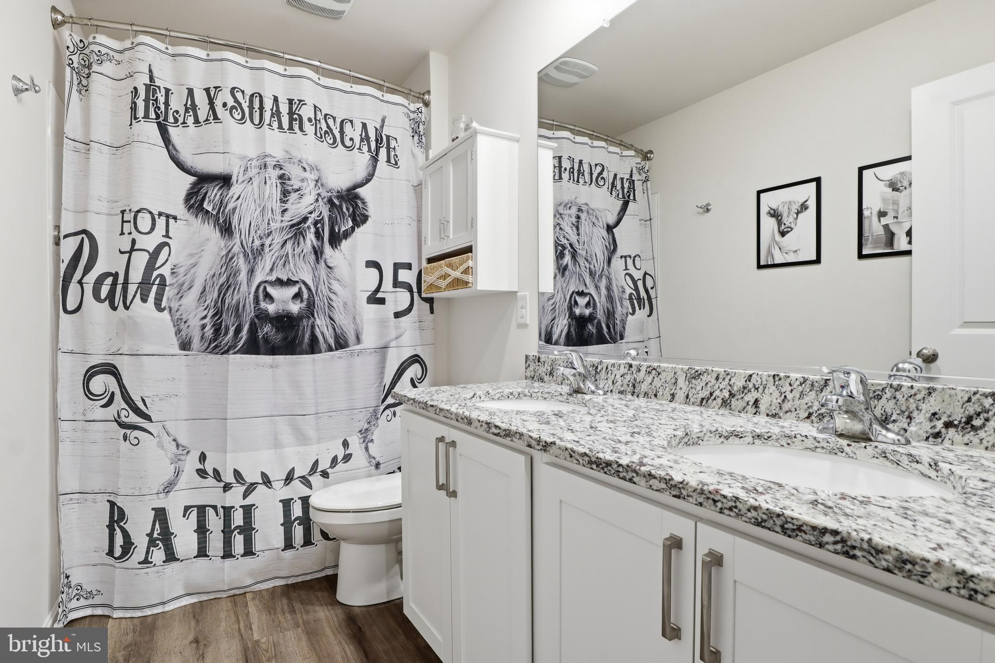 4301 Brent Drive Spring Grove, PA 17362 - Photo 26 of 49 a bathroom with a granite countertop sink and a mirror