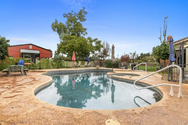 a view of a house with a patio