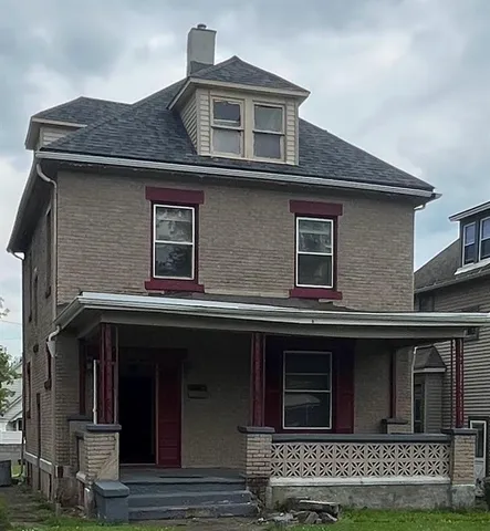 a front view of a house