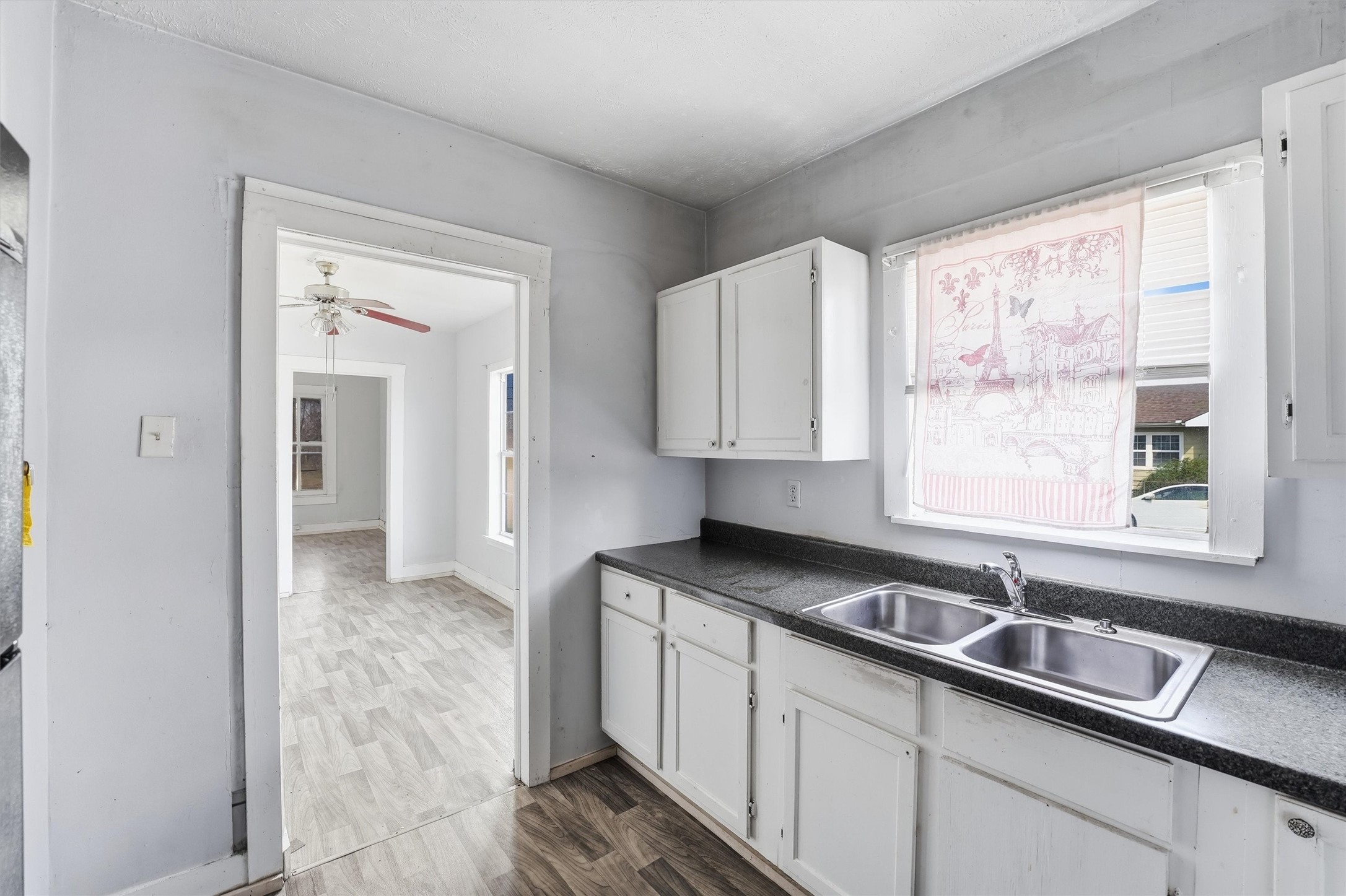 2420 Stevens Street Houston, TX 77026 - Photo 10 of 15 a kitchen with a sink and cabinets