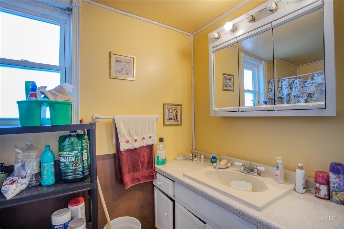 1104 Cora Street Joliet, IL 60435 - Photo 9 of 20 a bathroom with a sink mirror and vanity