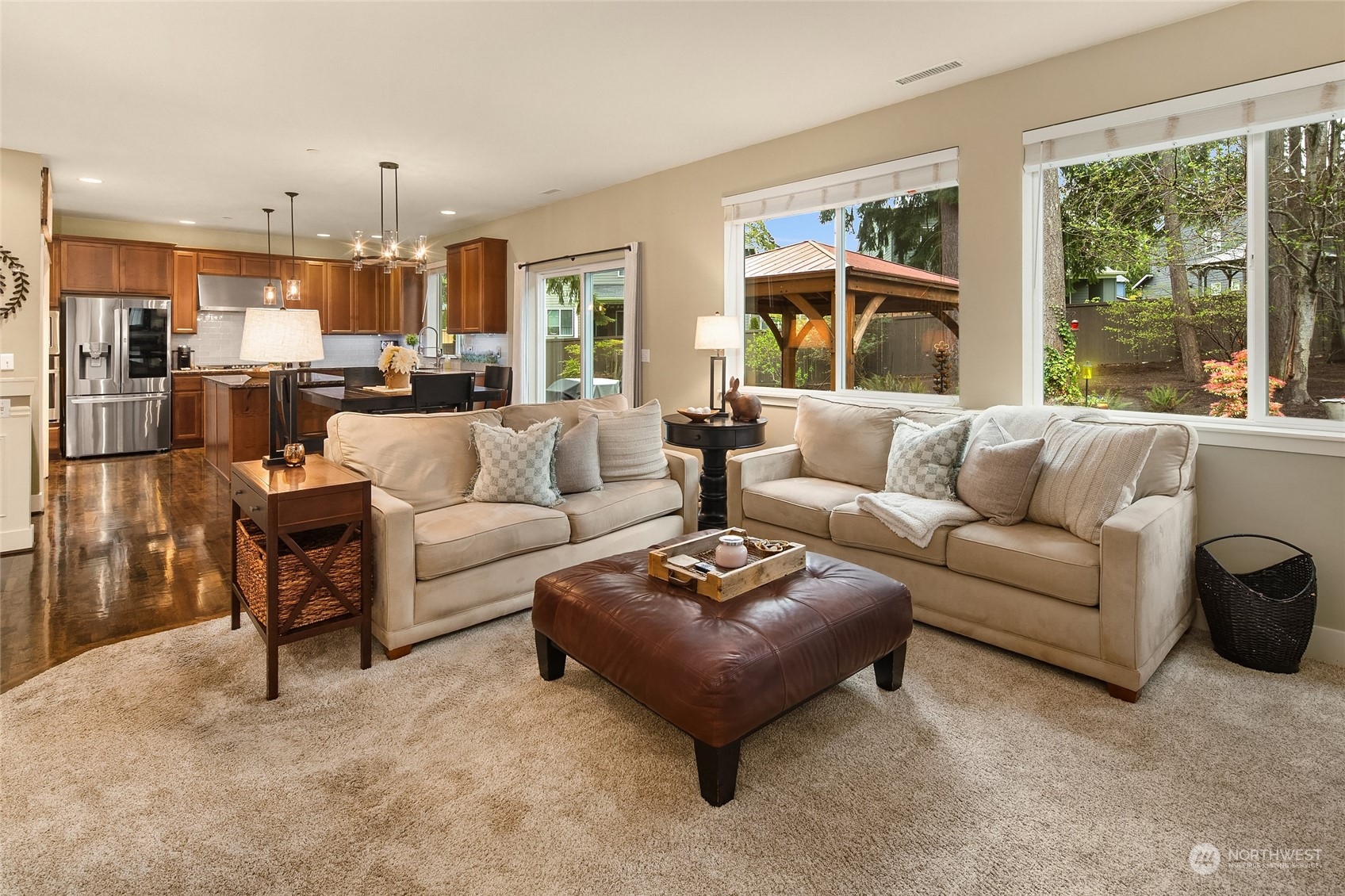 3215 217th Place Southeast Bothell, WA 98021 - Photo 16 of 30 a living room with furniture and a large window