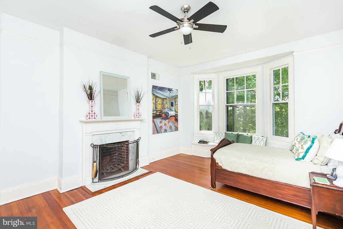 1926 Ruxton Road Baltimore, MD 21204 - Photo 23 of 30 Bedroom 3 on 2nd floor w/fireplace & window seat