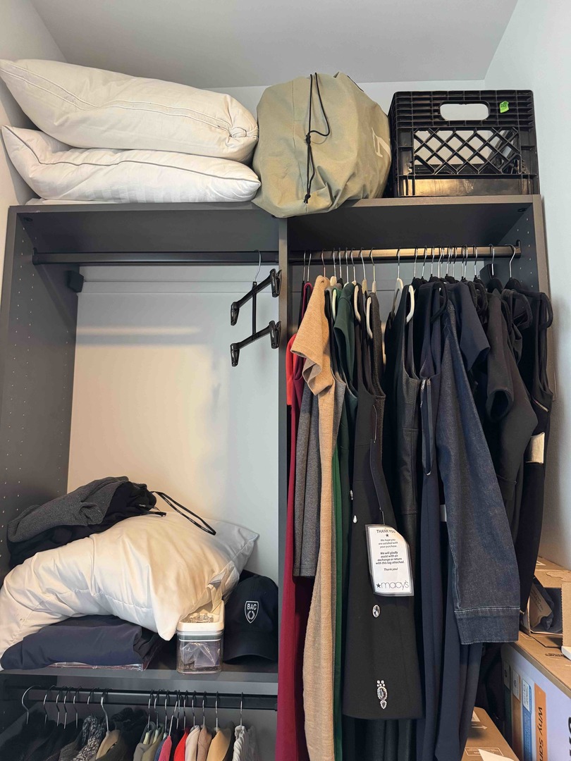 Undisclosed Address Chicago, IL 60607 - Photo 14 of 28 a view of walk in closet with clothes and shoes