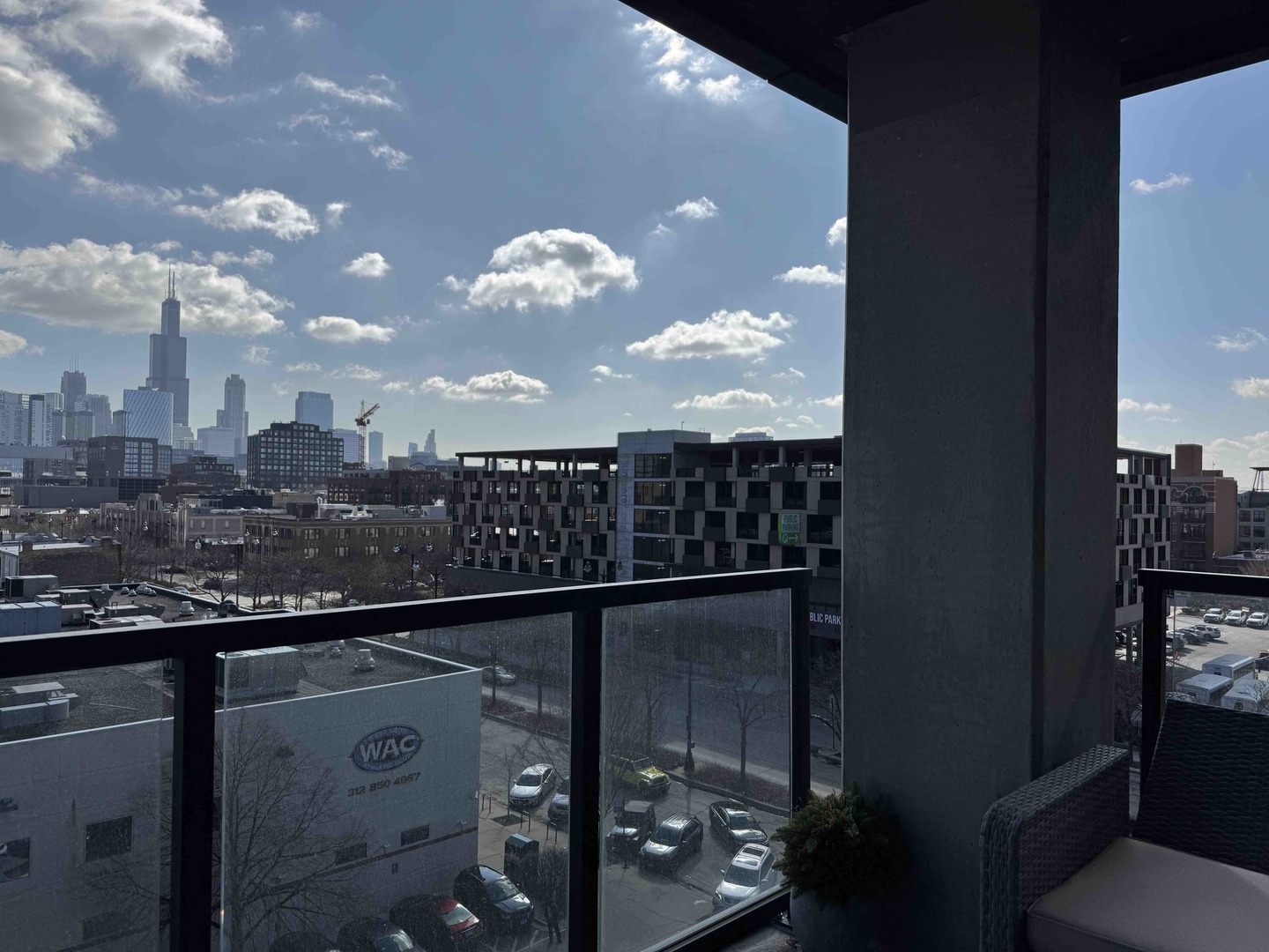 Undisclosed Address Chicago, IL 60607 - Photo 17 of 28 a view of a city from a balcony