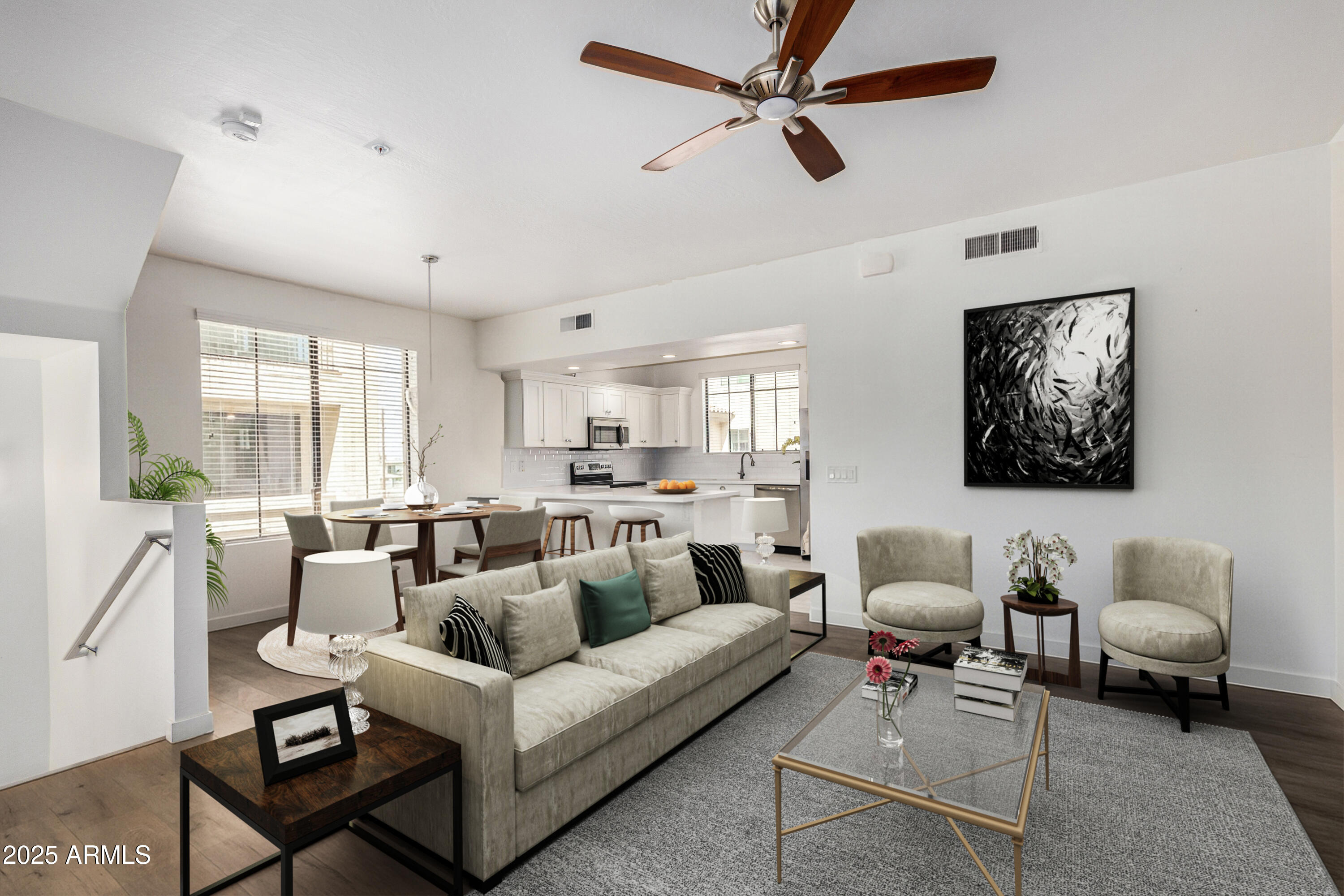 2315 North 52nd Street, Unit 144 Phoenix, AZ 85008 - Photo 3 of 28 a living room with furniture and a large window