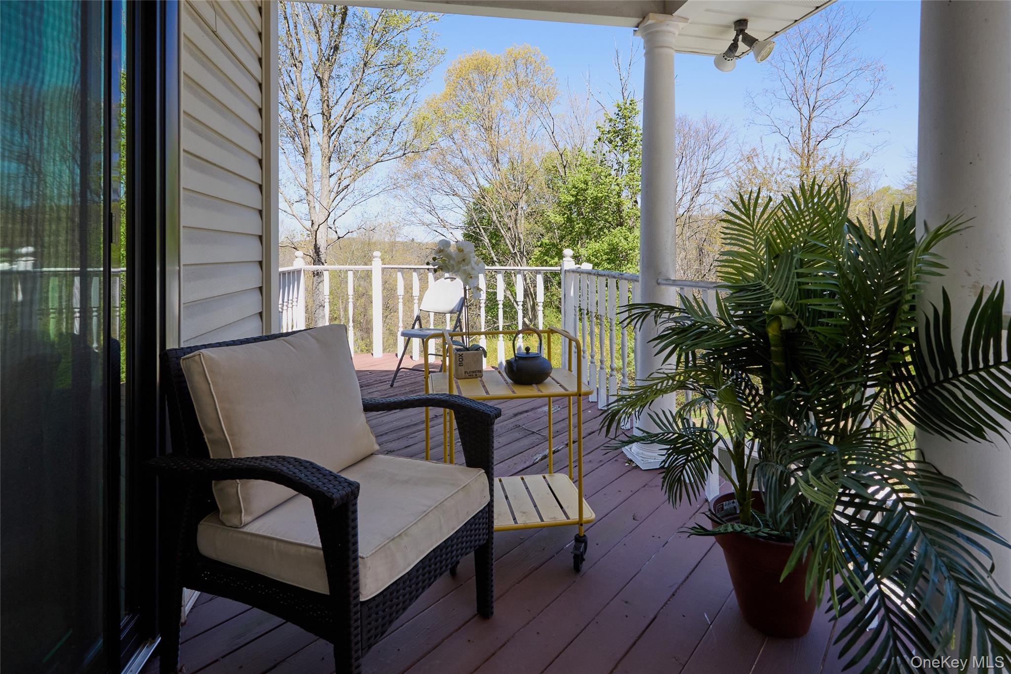 32 Cole Road Pleasant Valley, NY 12569 - Photo 28 of 49 a view of balcony with furniture and garden
