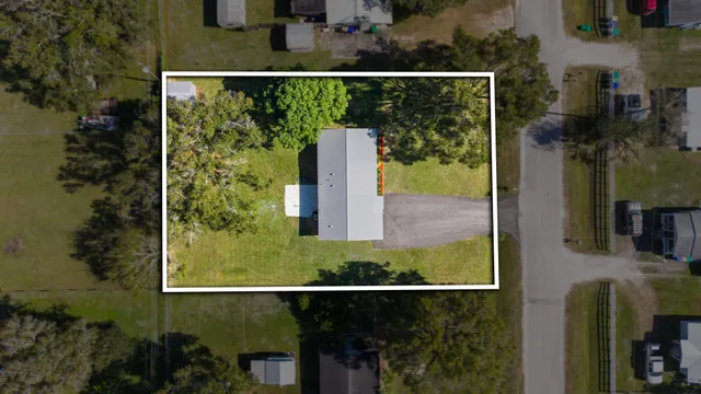 an aerial view of a residential houses