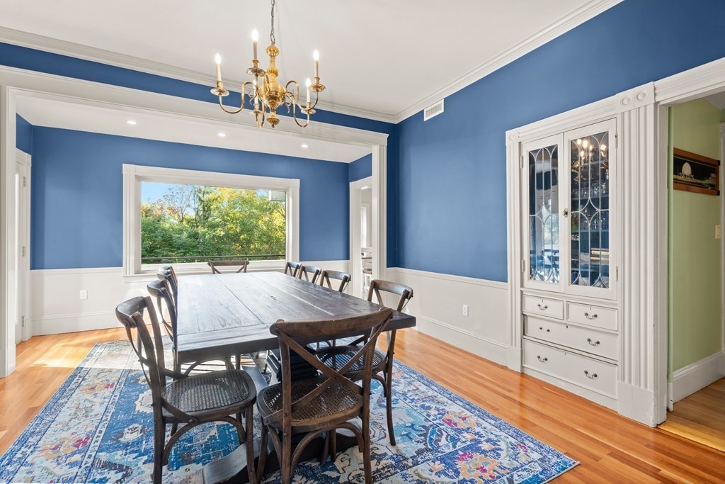 9 Livermore Road Wellesley, MA 02481 - Photo 11 of 20 a view of a dining room with furniture window and wooden floor