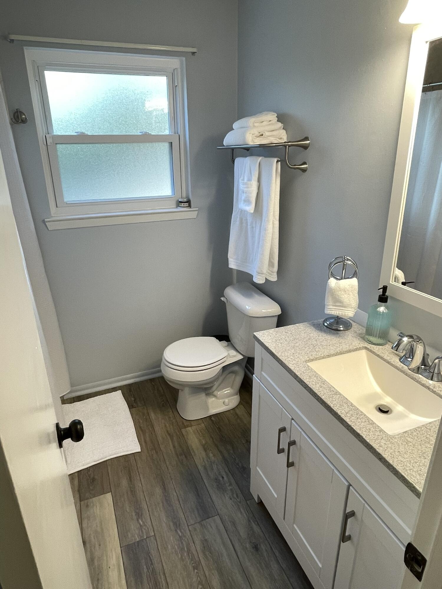 1086 County Highway 183 North DeFuniak Springs, FL 32433 - Photo 13 of 20 a bathroom with a sink a toilet and a mirror